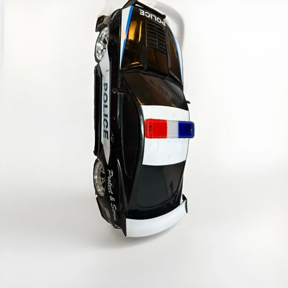 Police Car Toy Sports Car Black White with Lights Sound Diecast Kids Boys